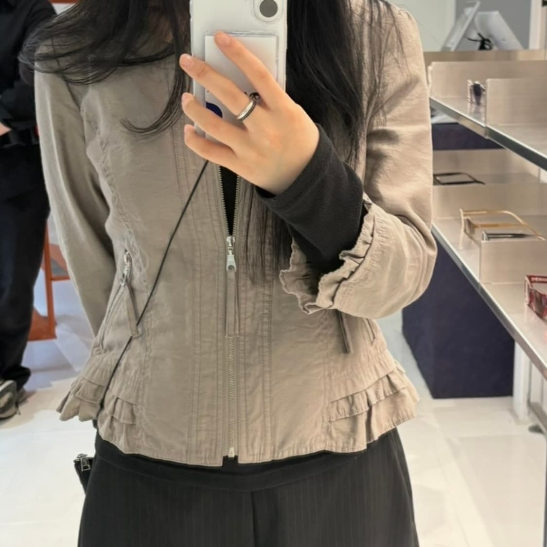 오야스미 빈티지 셔링 자켓 상품이미지2