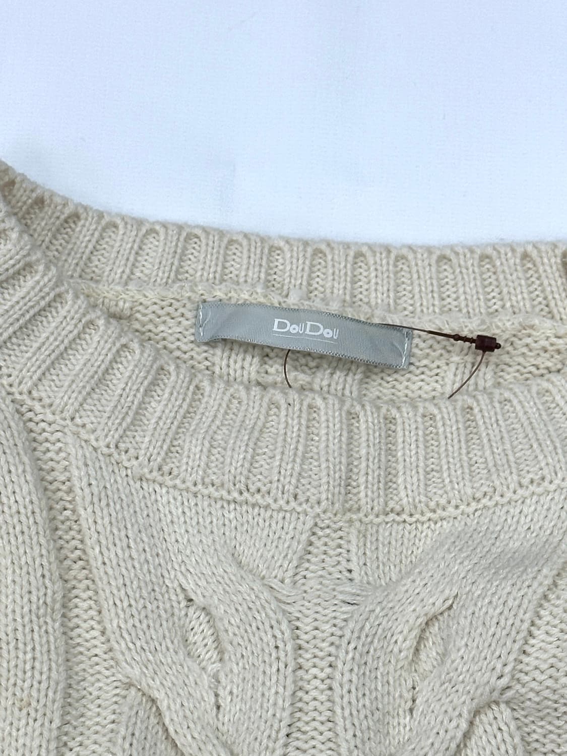 🌨️사와코의 아이보리 롱 니트🌨️ 하구미 그런지 히피 오리엔탈 꽈베기 상품이미지5