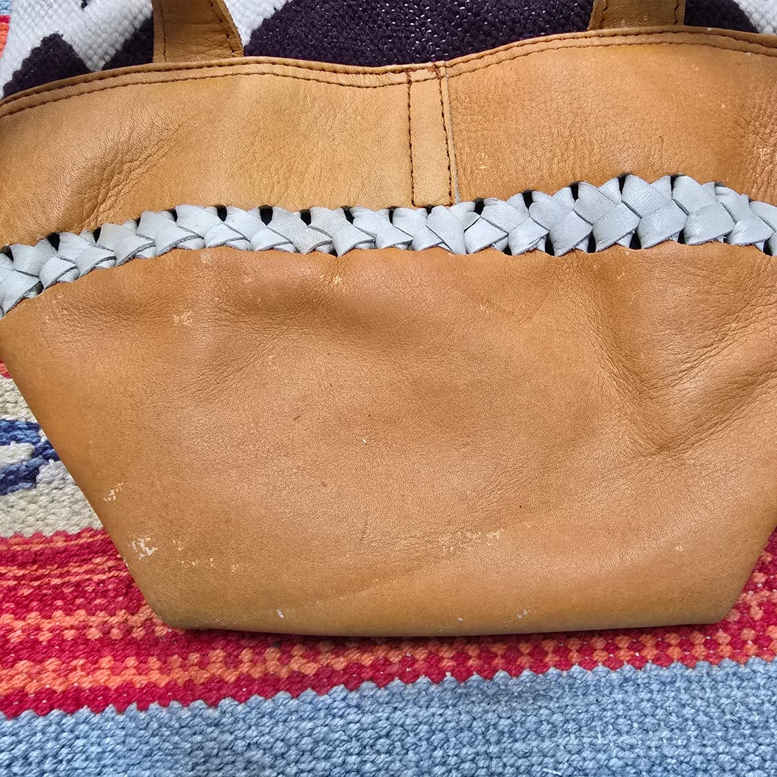 치마요 오르테가 나바호 에스닉패턴 울 가죽 백팩 상품이미지8