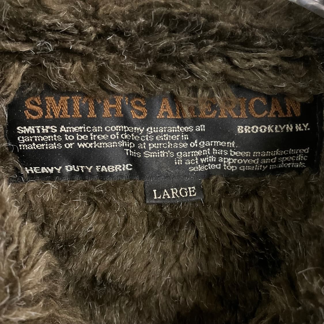 스미스 아메리칸 빈티지 워싱 퍼 하이넥 데님 자켓 L 상품이미지3