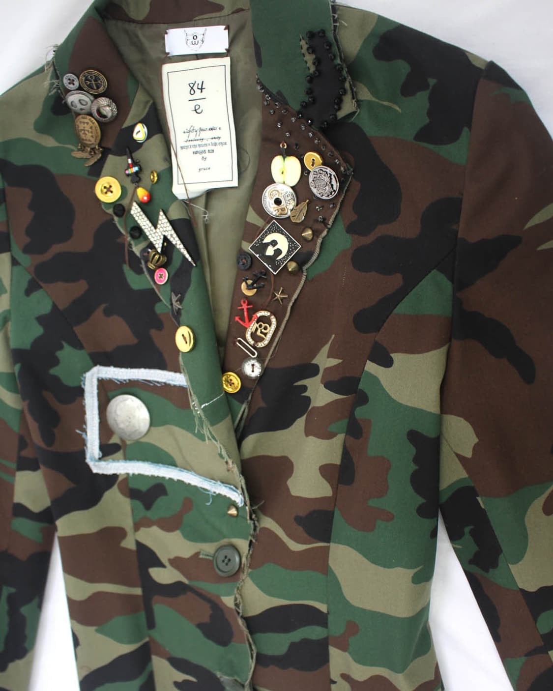 Distressed camo antique charm mix jacket 상품이미지2