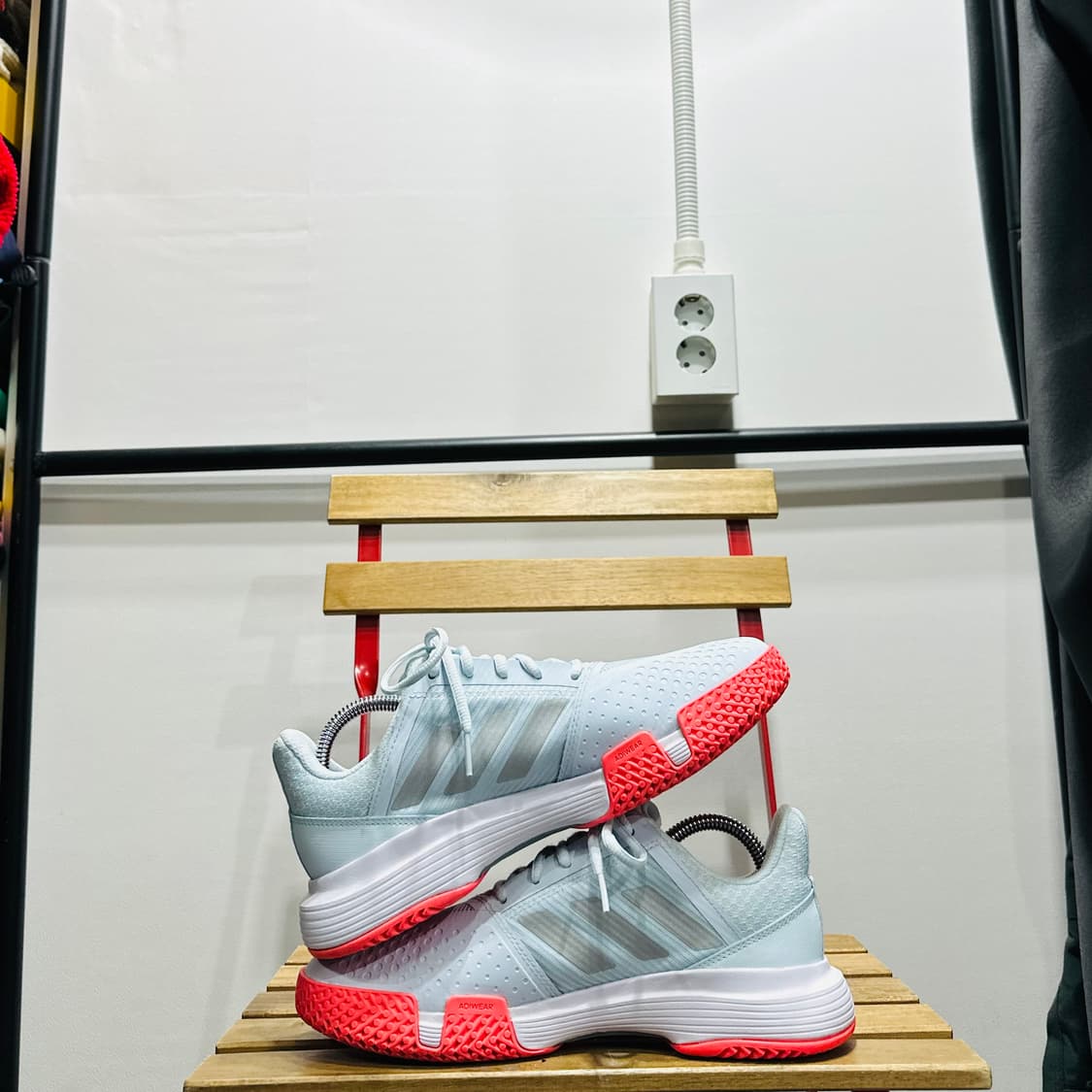 250) 아디다스 배드민턴화 남녀공용 인도어화 바운스 민트 상품이미지7