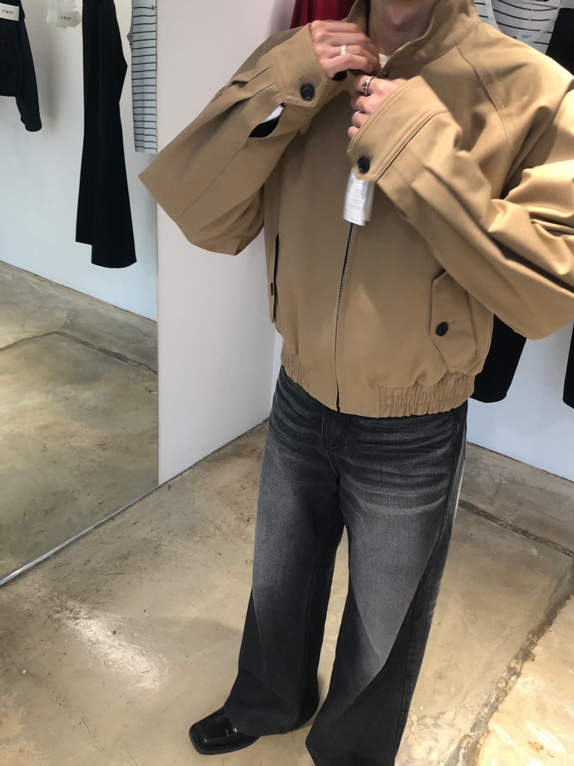 노이스 베이지 헤링턴자켓 상품이미지3