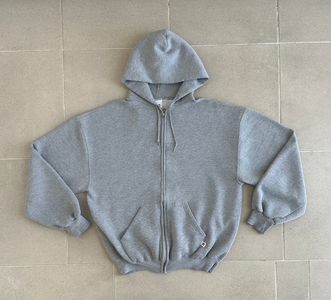 00s 빈티지 러셀 후드집업 그레이 L 상품이미지1
