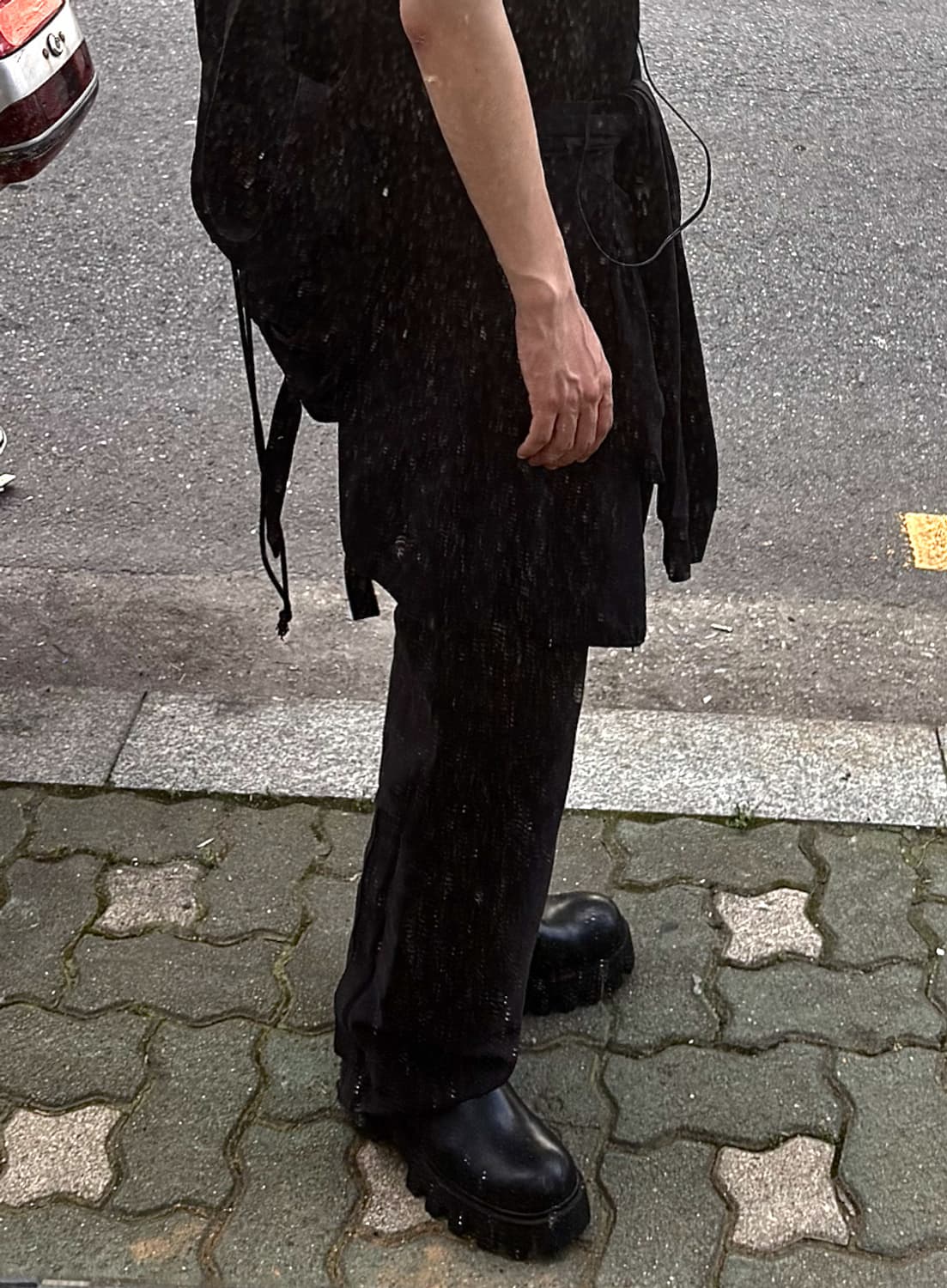 머듈l2 slash  trousers black 상품이미지2