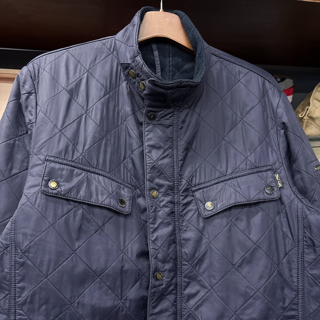 바버 인터내셔널 플리스 안감 퀼팅 모터사이클 자켓 N1149 상품이미지3