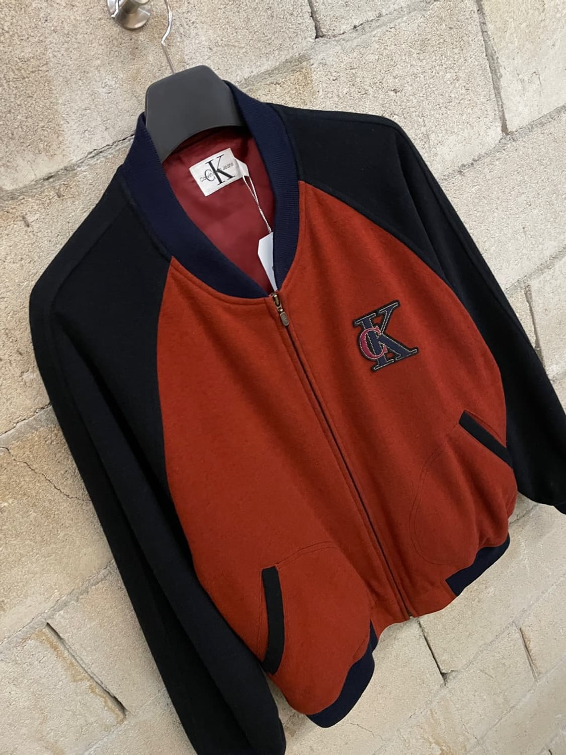 90s 캘빈 클라인 울 블루종 자켓  상품이미지3