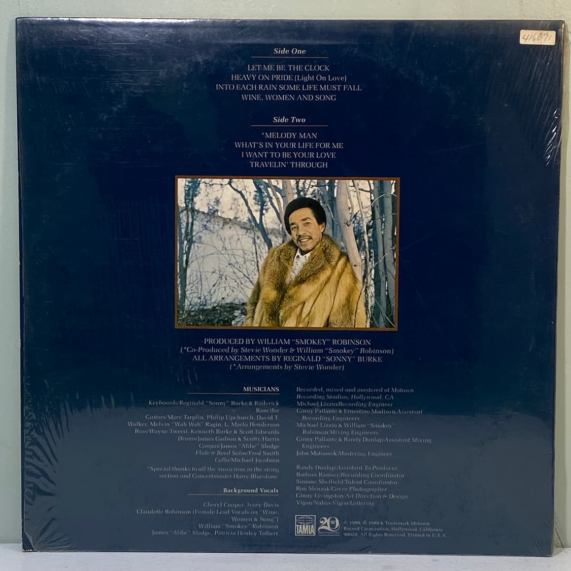 (중고LP-소울) Smokey Robinson -Warm Thoughts 상품이미지2