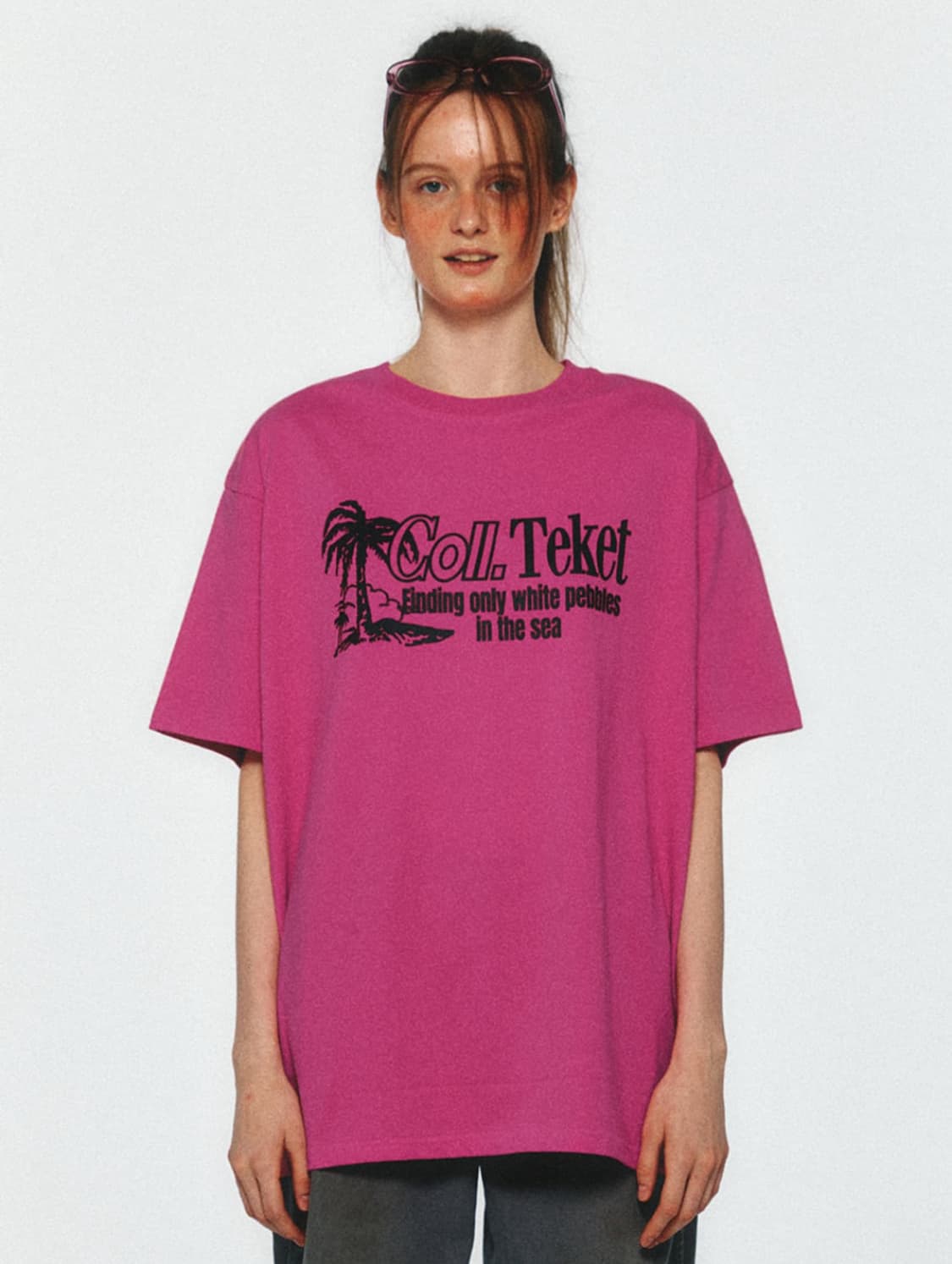 테켓 핑크 오버 티셔츠 상품이미지7