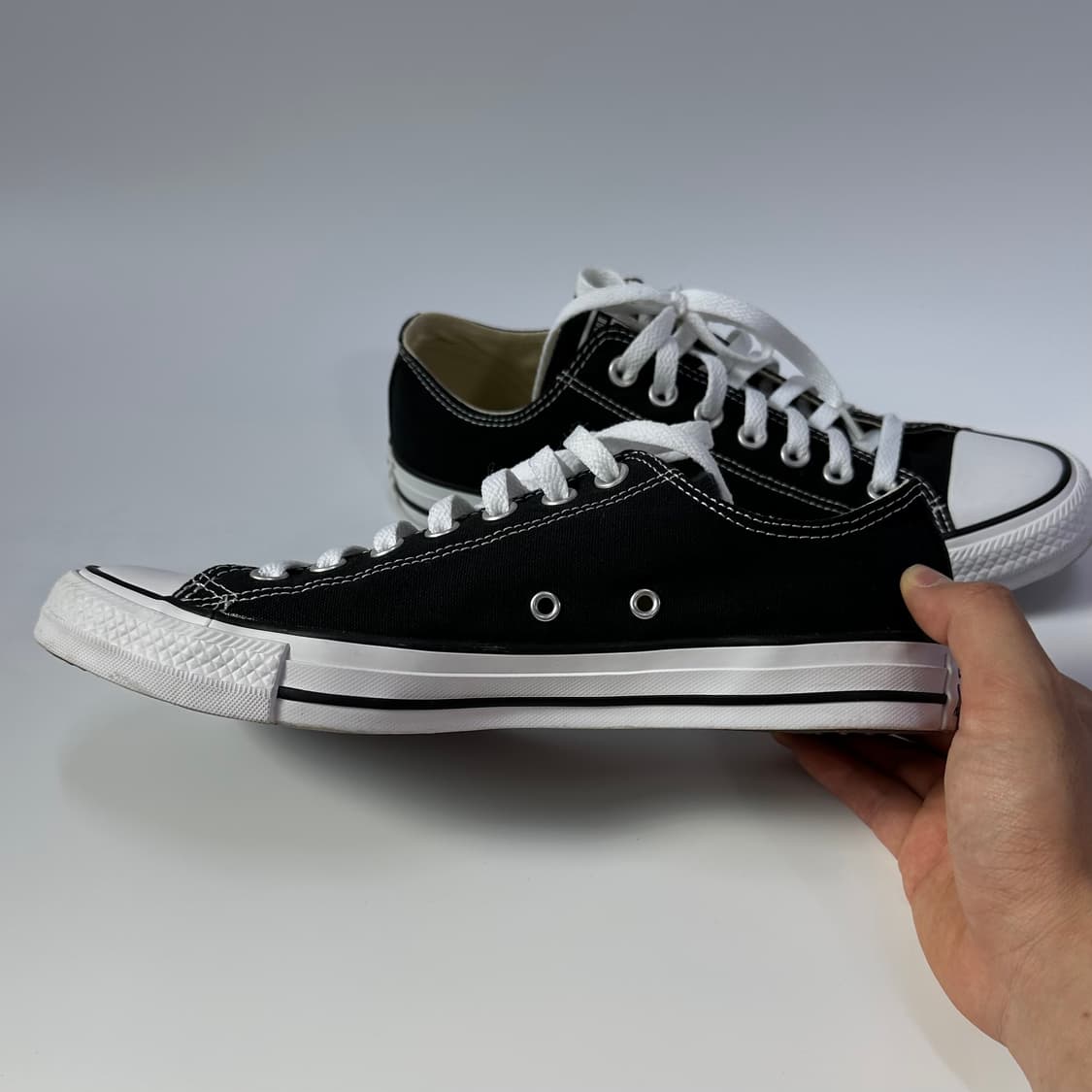 [새상품급] 컨버스 척 테일러 올스타 로우 블랙 스니커즈 275 상품이미지4