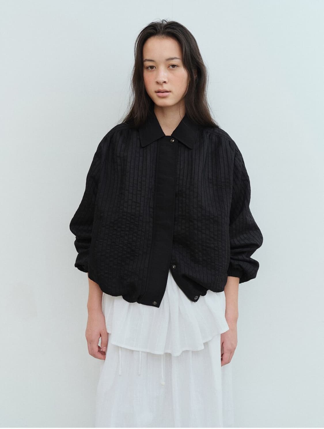 모한 [앨리스펑크 PICK] TVS STRIPE COLLAR BOMBER 상품이미지1