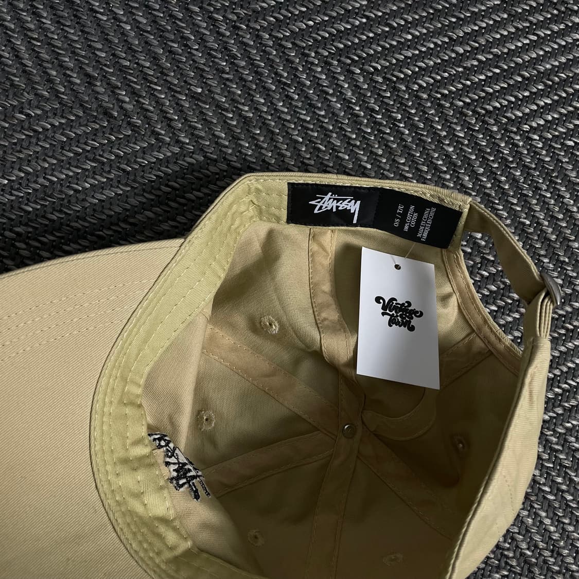 스투시 스탁 로고 베이지 볼캡y 3699 상품이미지4