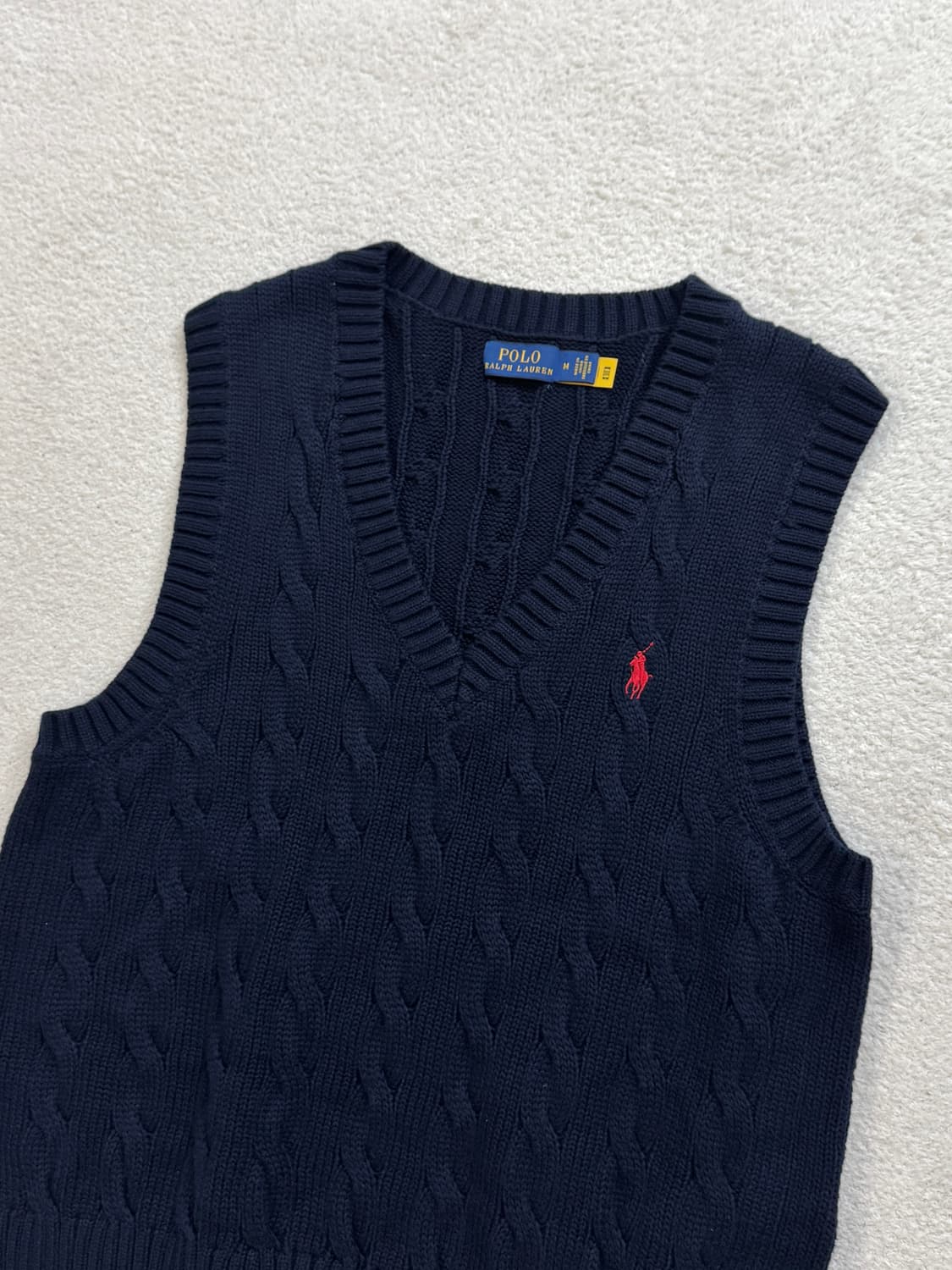 폴로 네이비 니트조끼 베스트 상품이미지3