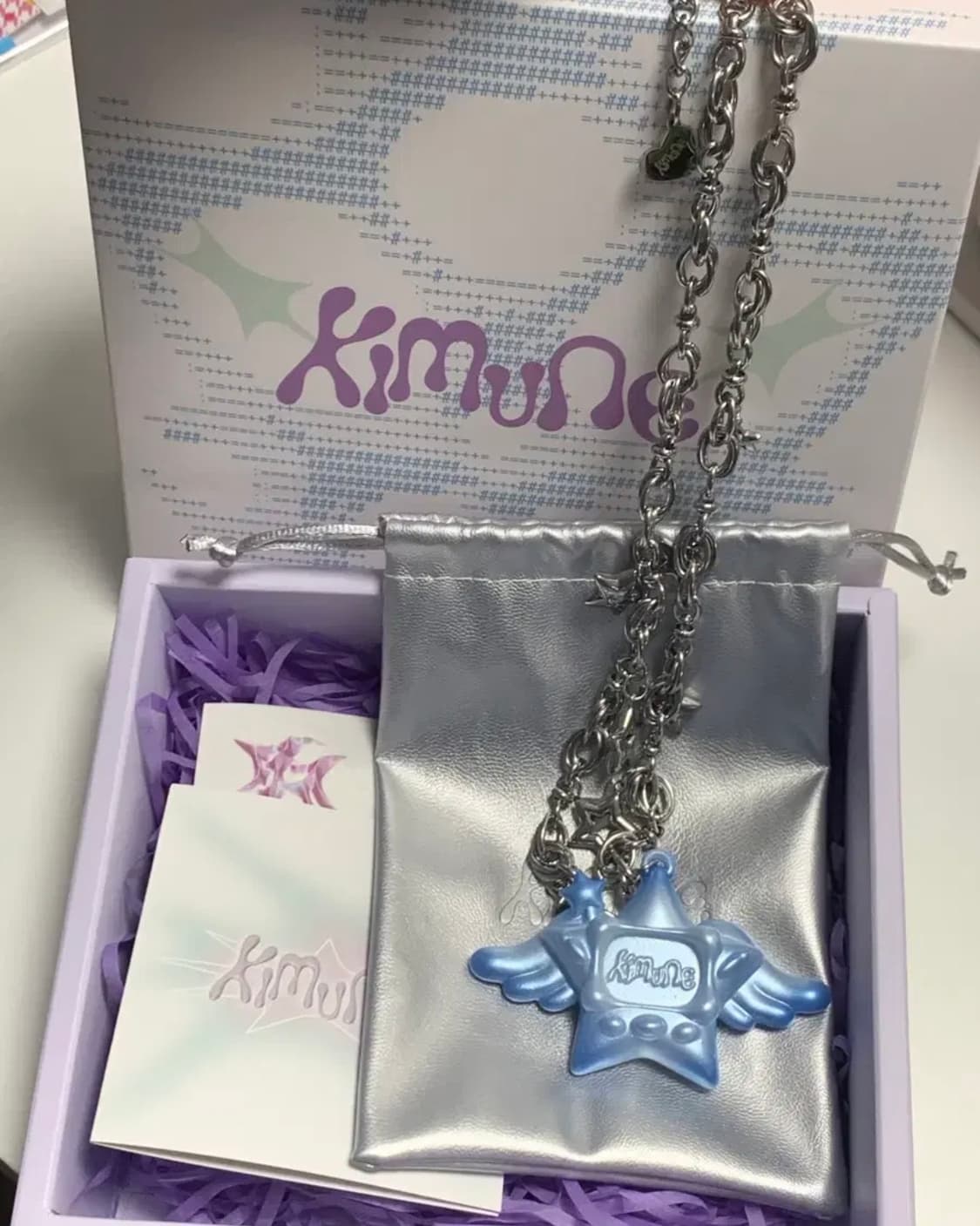 키무네 kimune 사이버 스타 목걸이 블루컬러 엔시티 위시 위시코어 상품이미지1