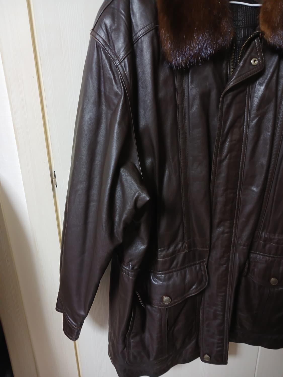 빈티지 벤츄라 밍크칼라 가죽자켓(105사이즈)  상품이미지2