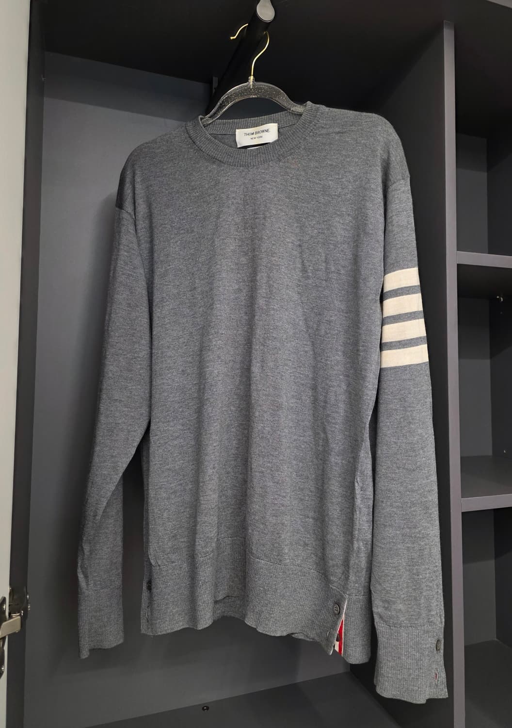[4,무하자]톰브라운 메리노울 니트 그레이 상품이미지1