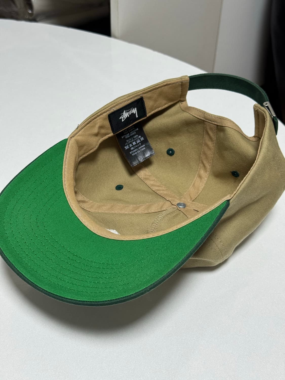 스투시 미드 뎁스 베이직 스타 스트랩백 카키 상품이미지2