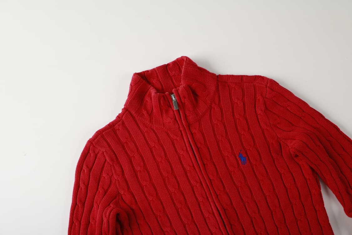 [여성 S] 폴로 랄프로렌 꽈배기 집업 니트 상품이미지2