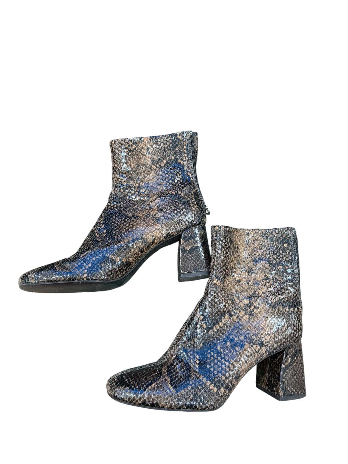 235/ 미사용급 자라 뱀피 무늬 앵클 부츠 상품이미지4