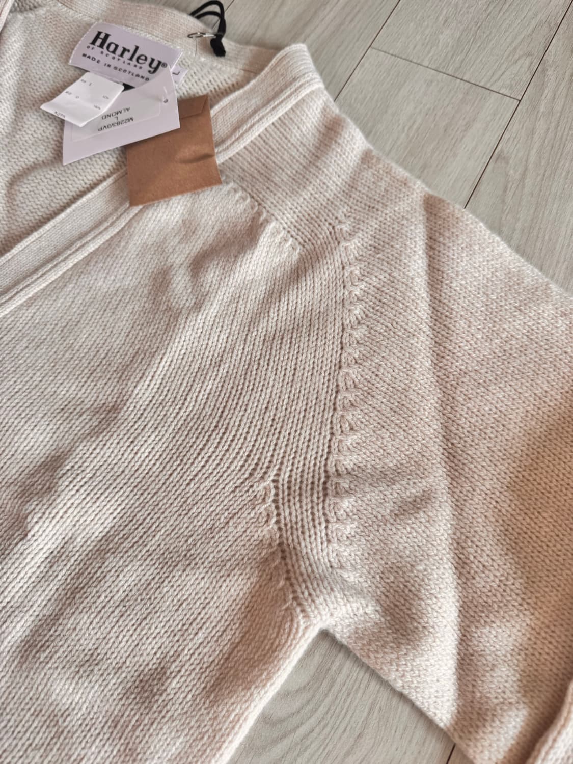 할리오브스코틀랜드  울 가디건 L 아이보리 (새상품) 상품이미지8