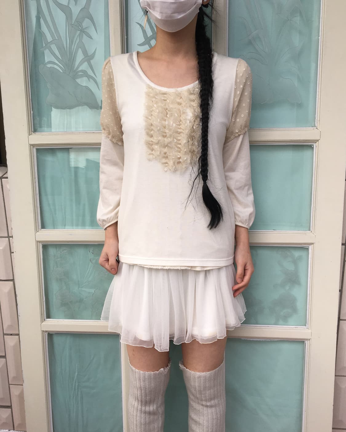 Dot pattern layered point t shirt 상품이미지1