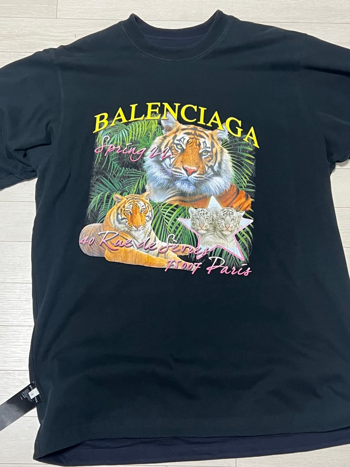 발렌시아가 리버시블 FBI 타이거 티셔츠 2 상품이미지3