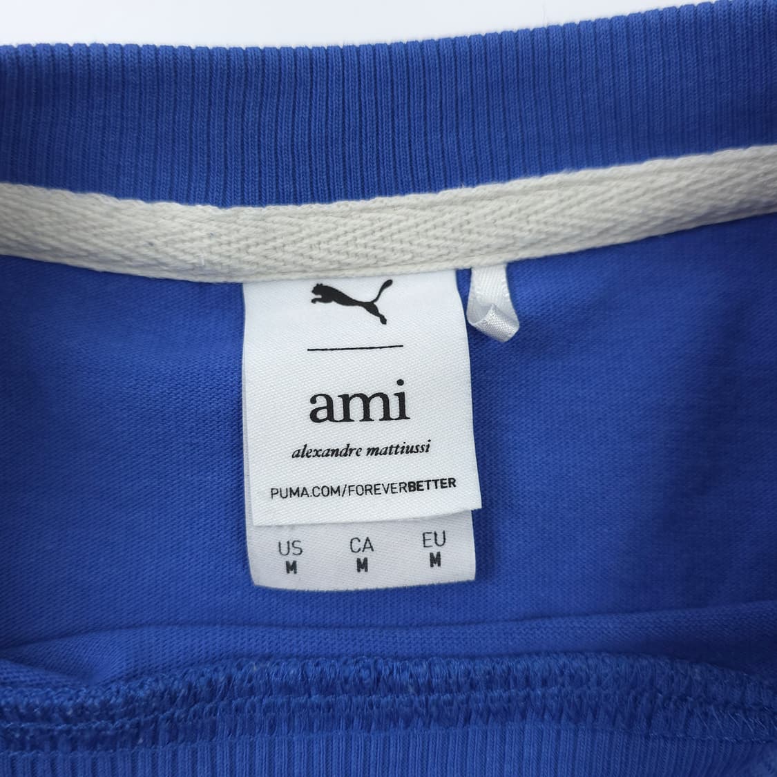 푸마x아미 자수로고 코튼 티셔츠 블루 (M) 상품이미지4