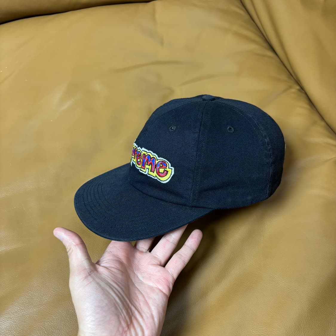 Supreme 슈프림 곤즈 블랙 6패널 볼캡 모자 Washed Black 상품이미지4