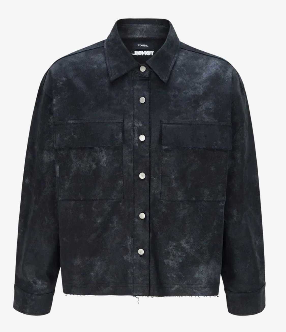 톤슬 더티워싱 셔츠자켓 블랙  상품이미지1