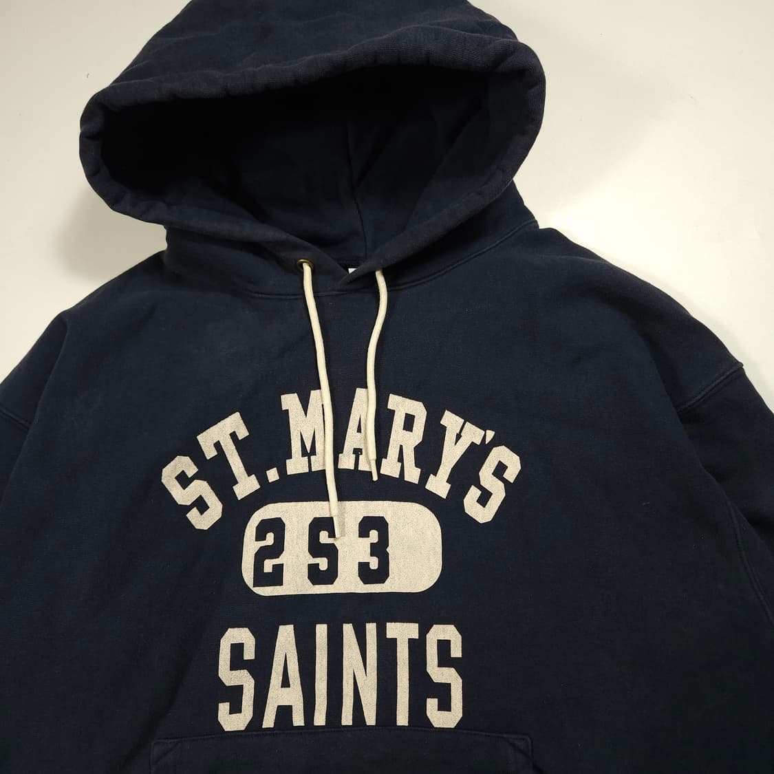 아웃스탠딩 헤비웨이트 네이비 후드티  상품이미지2