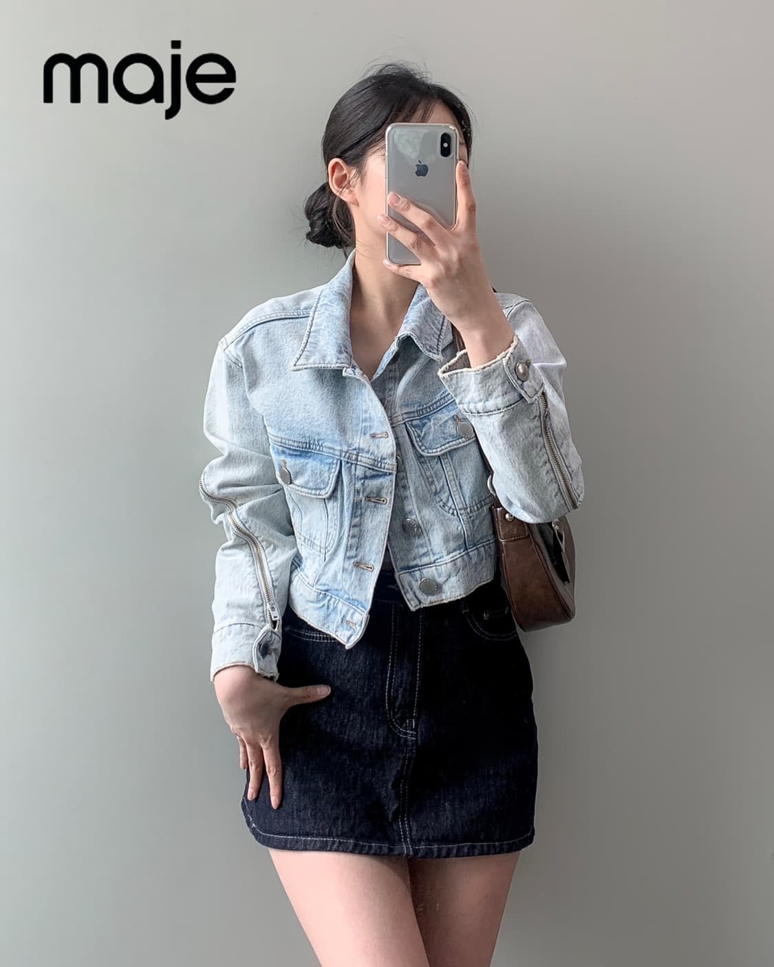 마쥬 데님 크롭 자켓 상품이미지3