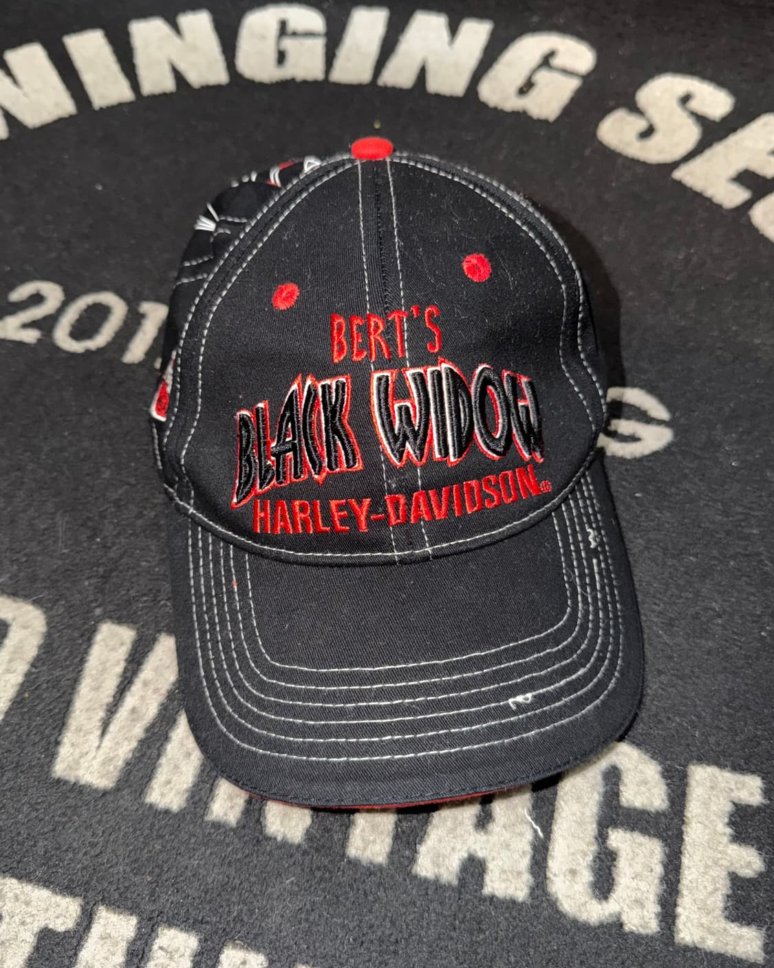 할리데이비슨 스파이더 자수 캡 모자 상품이미지1