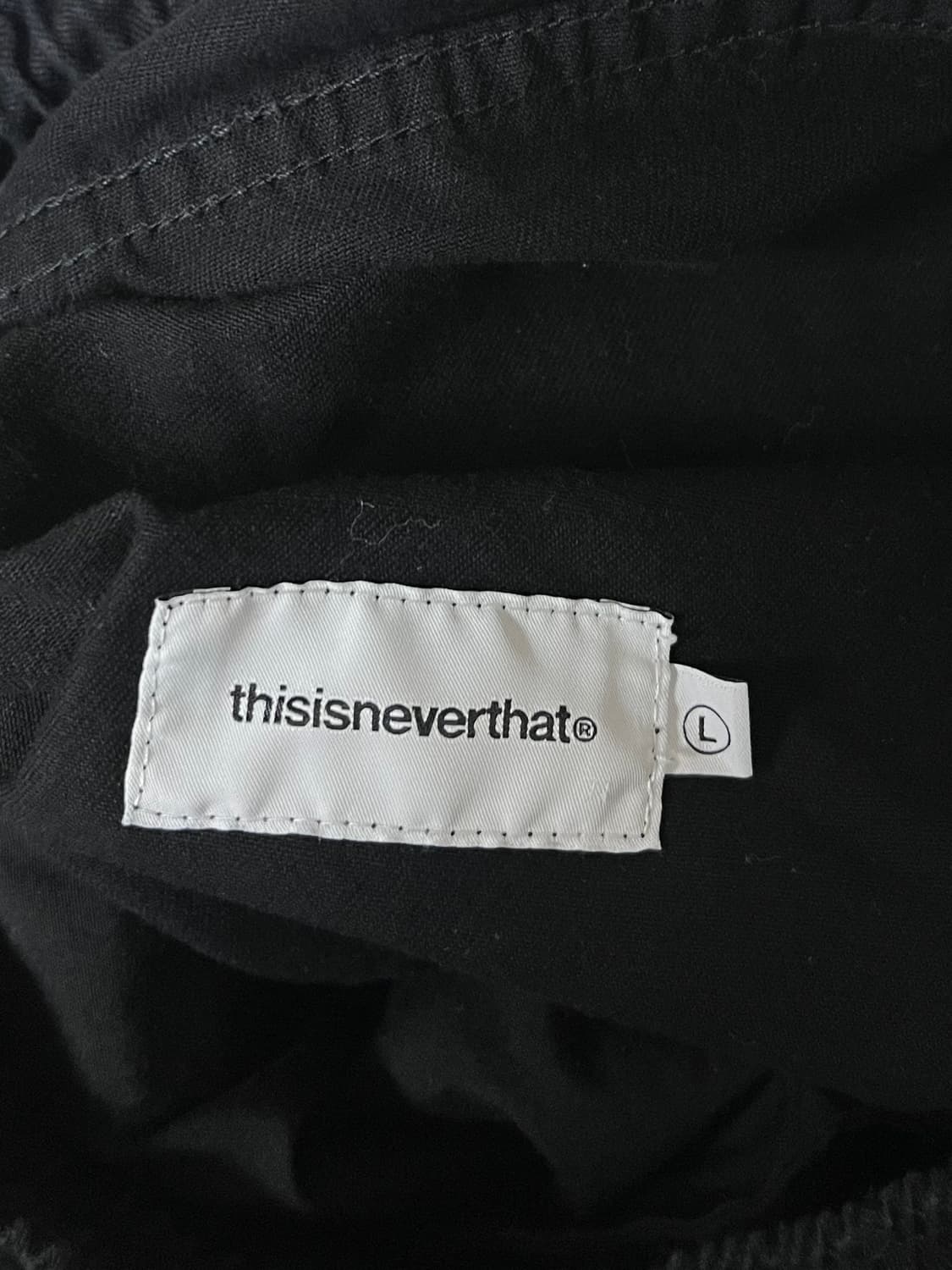 L) 디스이즈네버댓 밴딩 코튼 팬츠 블랙 상품이미지4