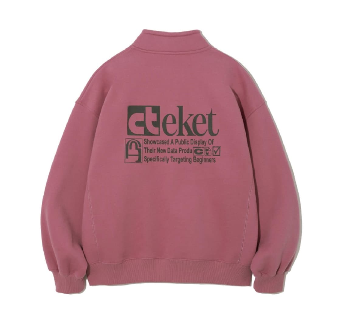 테켓 Plan Half Zip-Up Sweatshirt Pink 상품이미지2