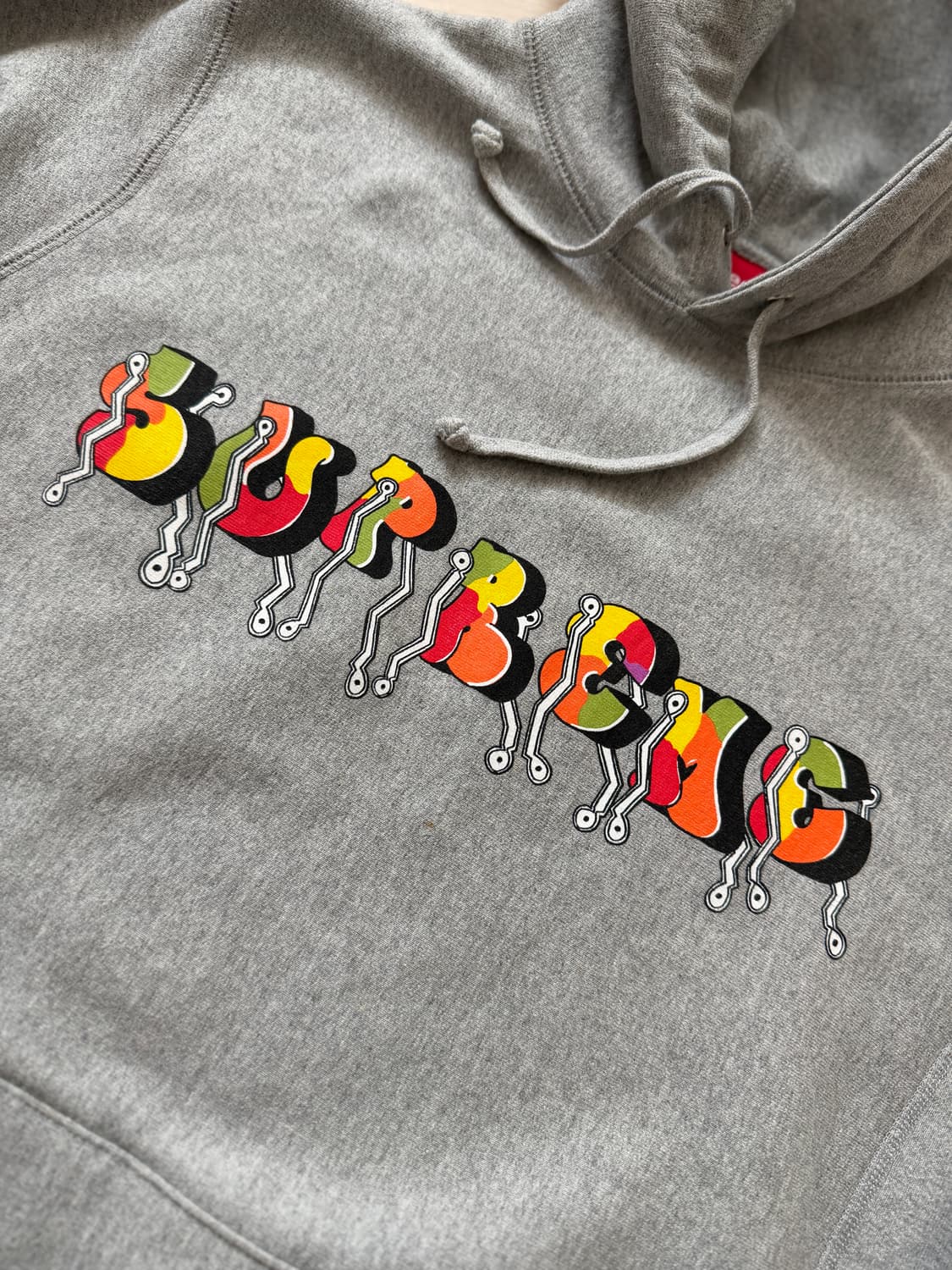 supreme 슈프림 그레이 후드 티셔츠 M 미듐 상품이미지2