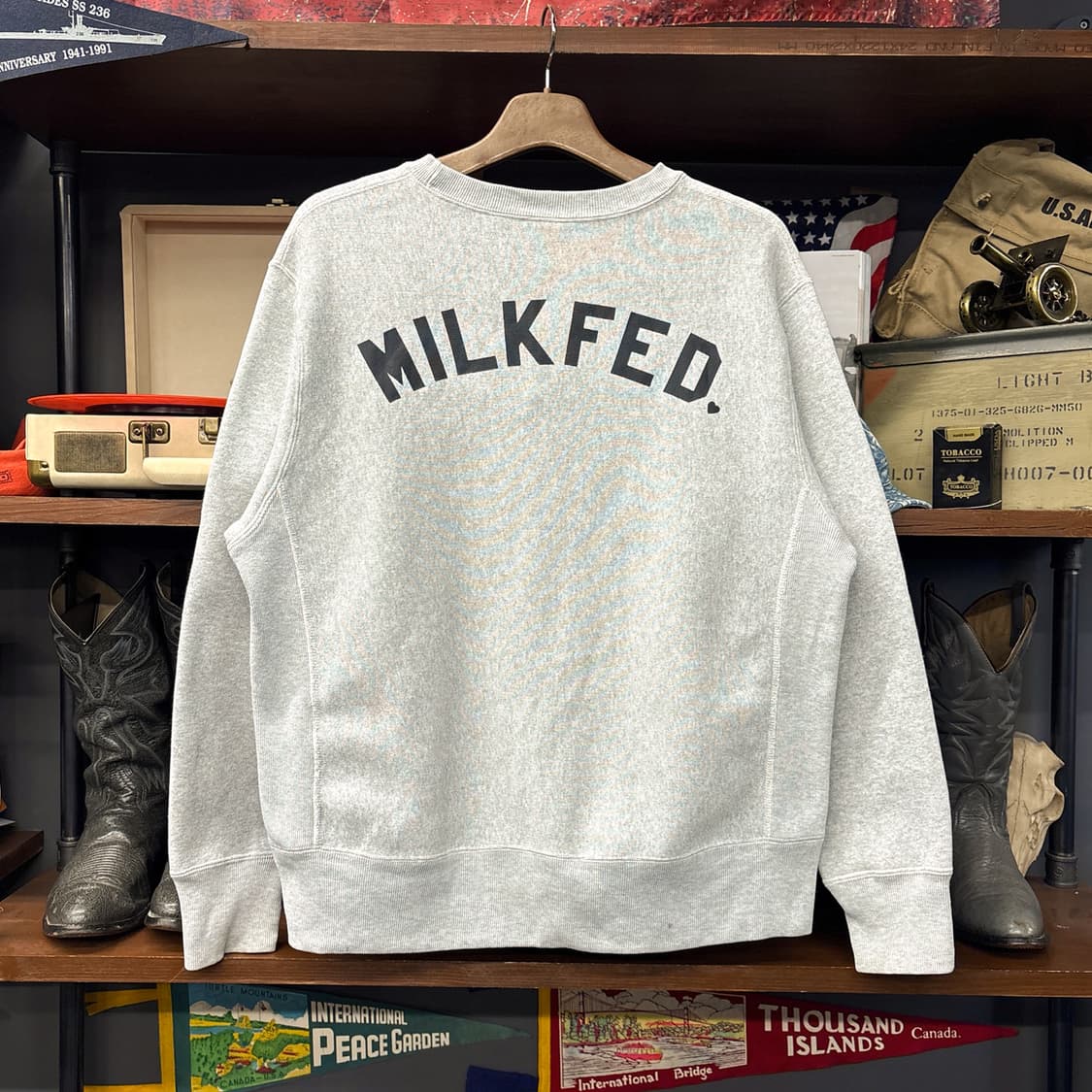 챔피온X밀크페드 리버스위브 로고패치 헤비코튼 스웻셔츠 N1236 상품이미지2