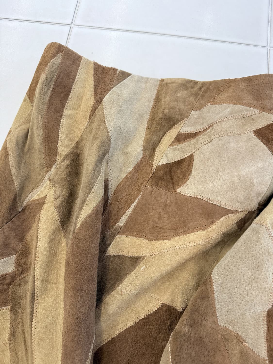 suede patchwork skirt 상품이미지2