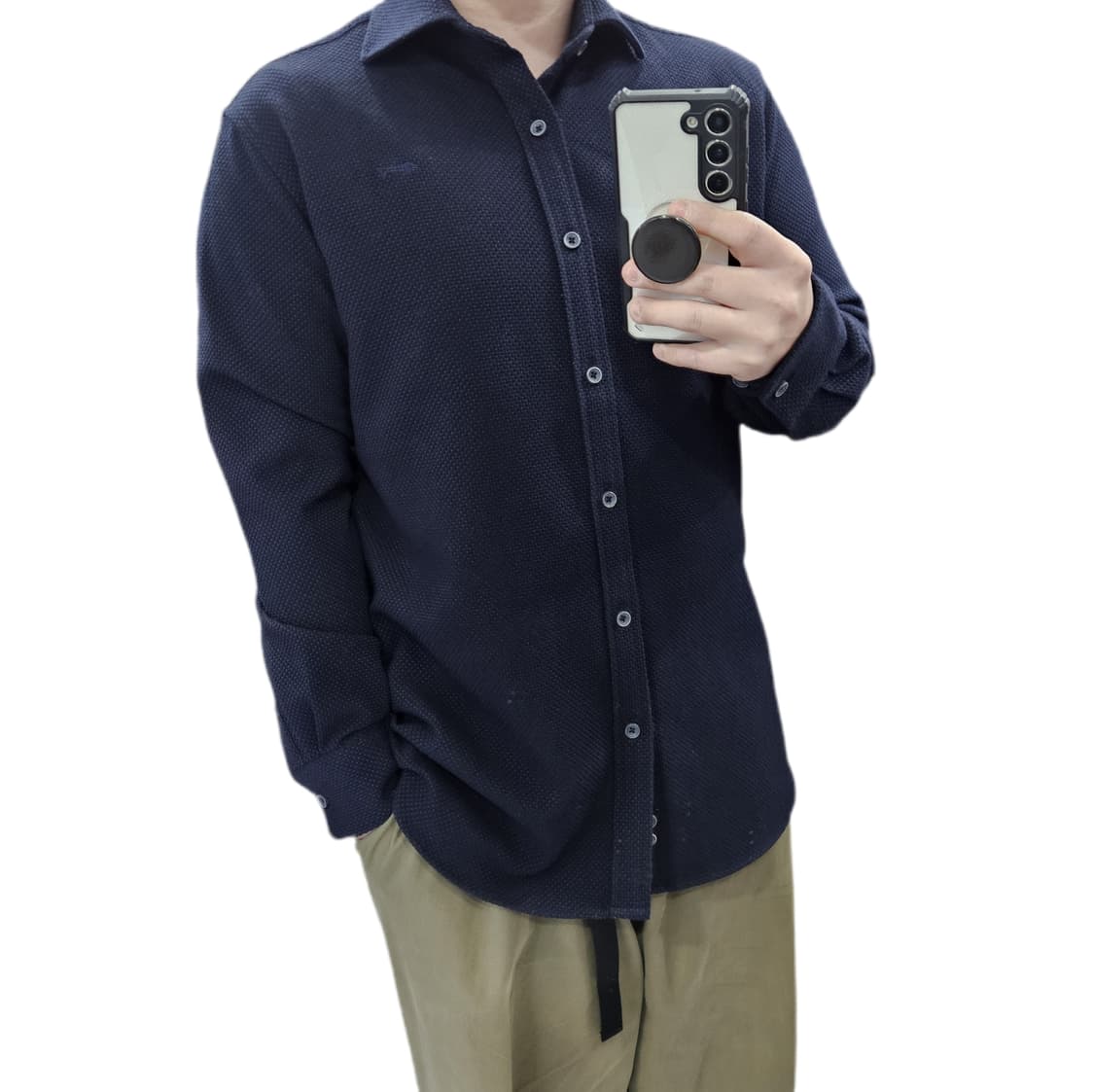 100 루이까스텔 동계 네이비 셔츠 상품이미지1