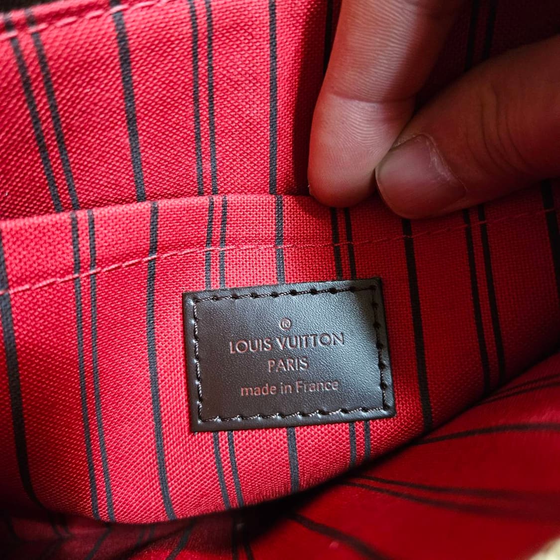 루이비통 커스텀 체인 다미에 미니 체인 크러치백 상품이미지4