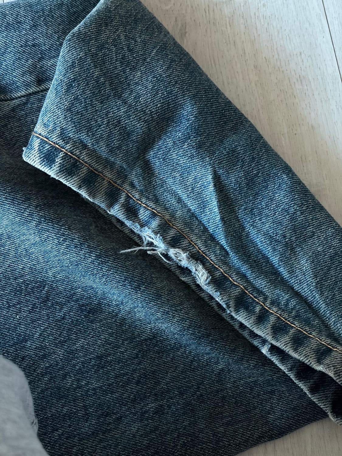 해칭룸 커브드 진 빈티지 블루 상품이미지4