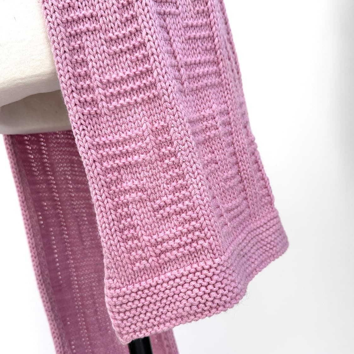 펜디 팬디 FF 주카 패턴 울 100% 니트 머플러 목도리 핑크 상품이미지4