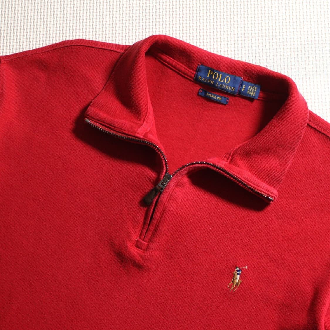 Polo 폴로 랄프로렌 레드 니트 하프집업 상품이미지4