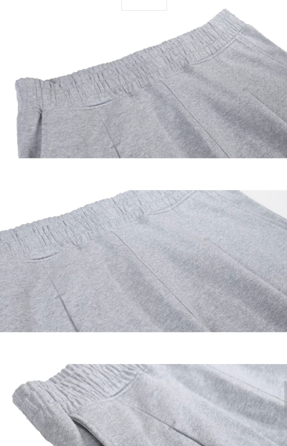 자바나스_원턱 와이드 헤비 스웨트 팬츠_메란지 그레이 상품이미지4