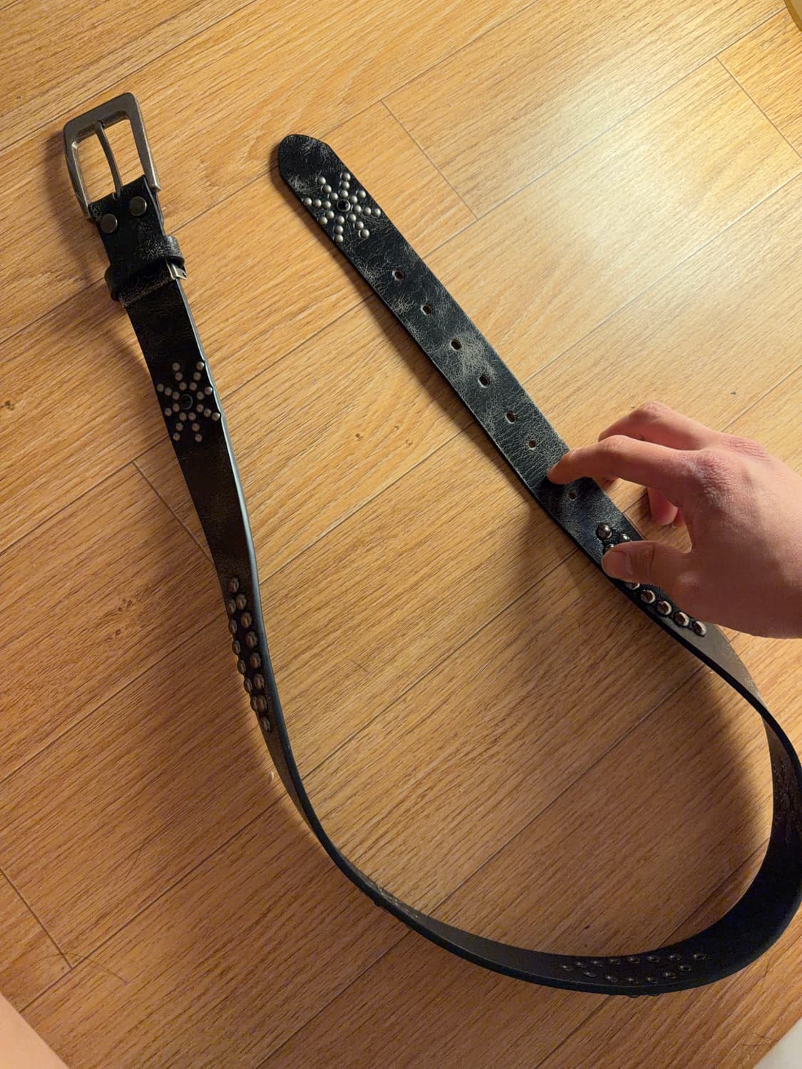 Made in japan, 레더 스터드 벨트. 상품이미지3