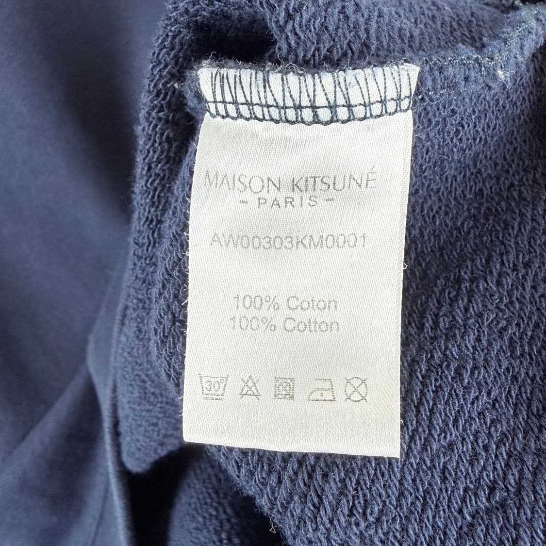 (M) 메종 키츠네 폭스 헤드 패치 어드저스티드 스웨트셔츠 네이비 상품이미지5