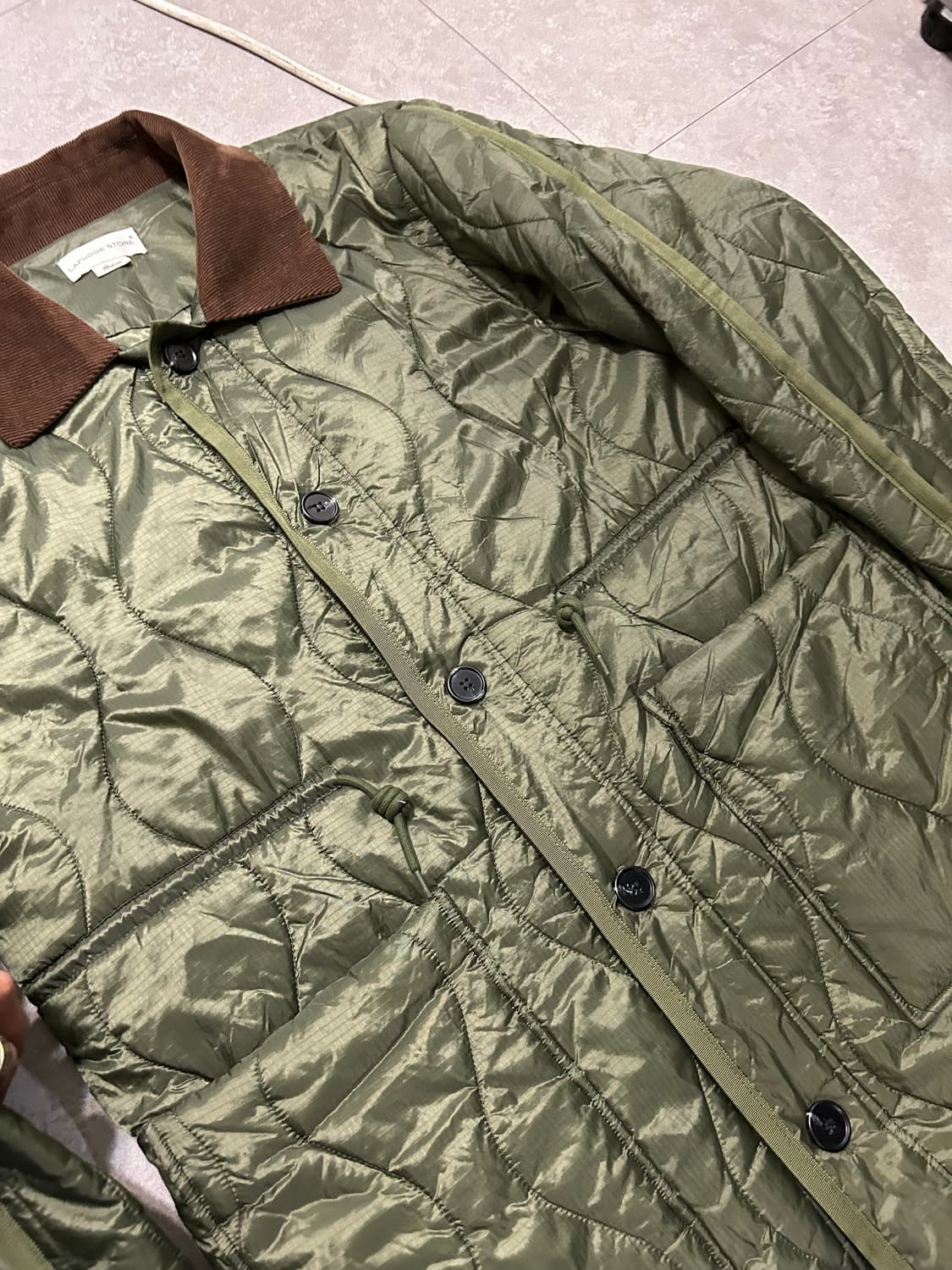 라퍼지스토어 오버사이즈  다운 퀼팅 패디드 롱 자켓   상품이미지9