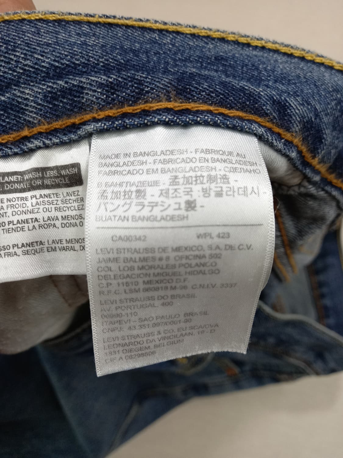 32 리바이스511 약골반 워싱 100%면 슬림일자 진청 32-329 상품이미지8