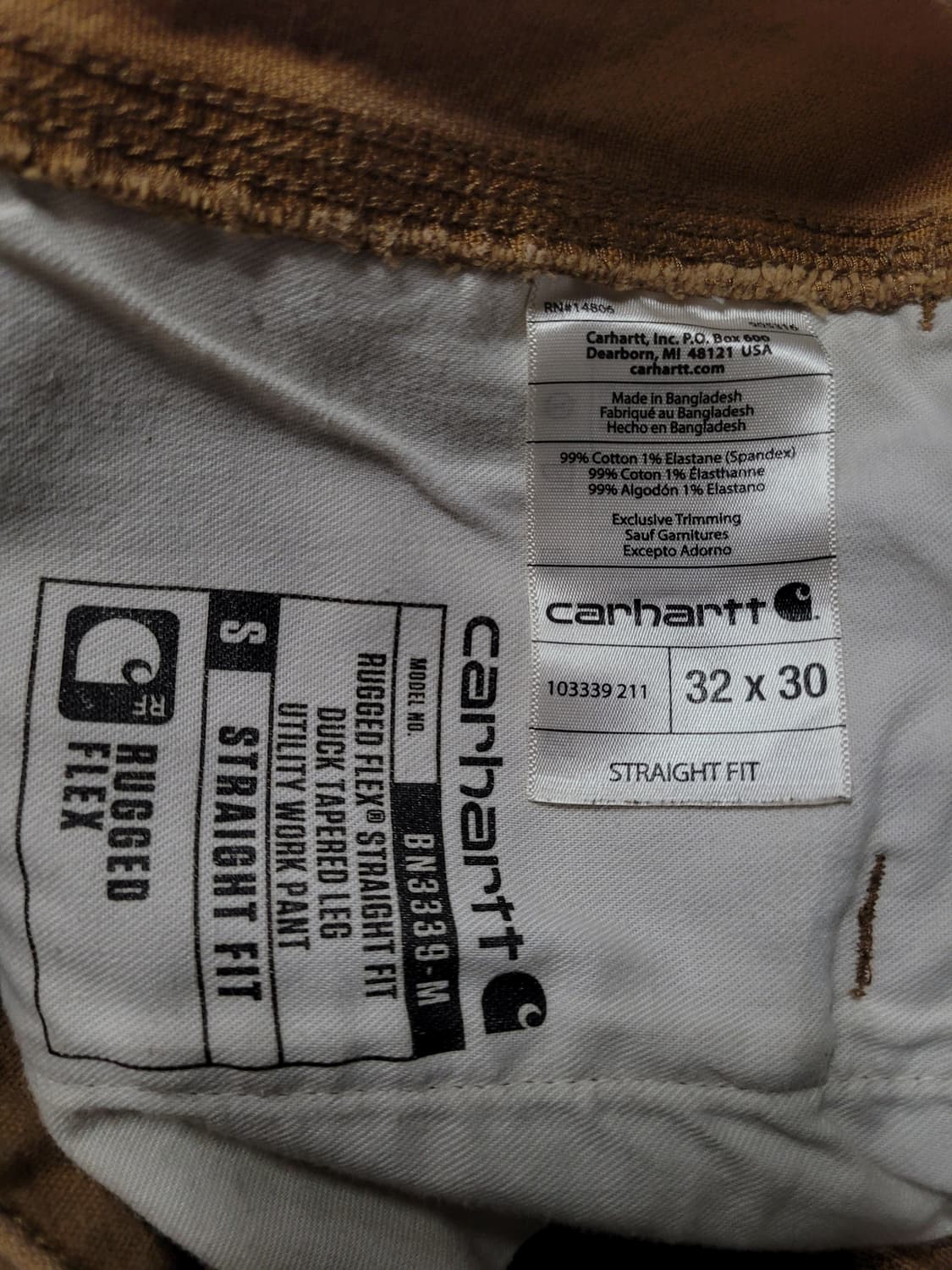 carhartt 칼하트 코튼 캔버스 카펜터 팬츠  상품이미지6