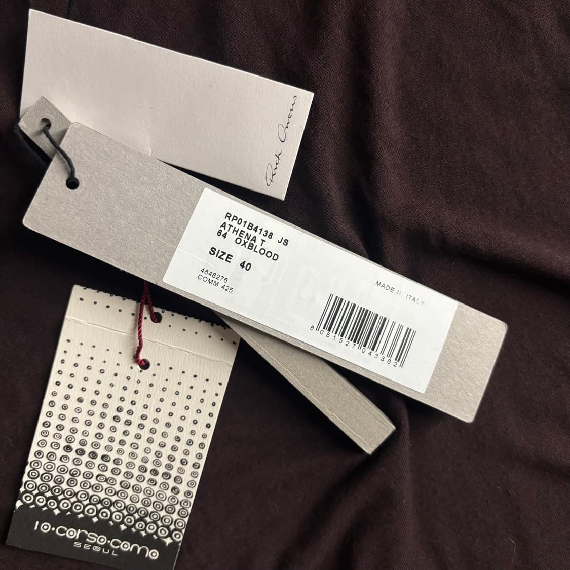 Rick Owens 릭 오웬스 아테나 슬리브리스 Oxblood 상품이미지5