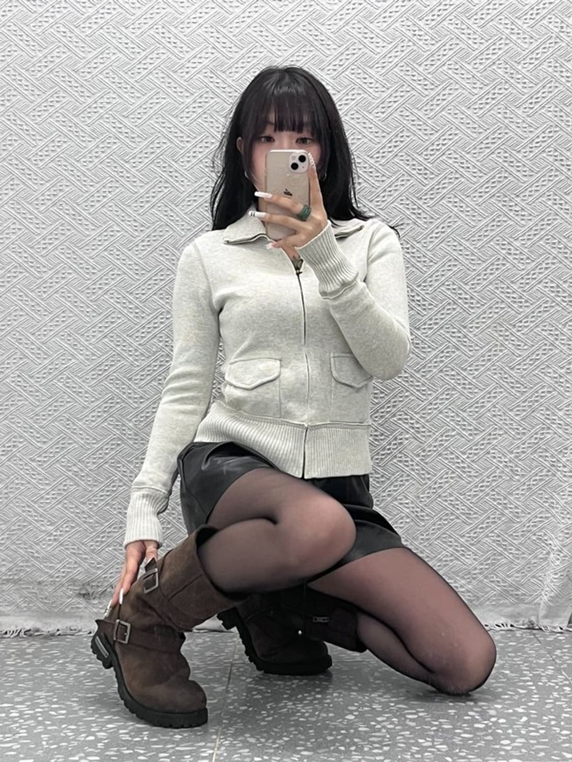 폴로 랄프로렌 빈티지 캐주얼 Y2K 딱붙핏 스웻 집업 M C10939 상품이미지1